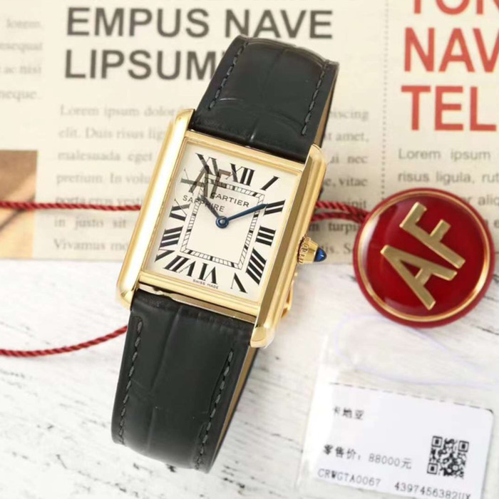 NIGO Cartier Tank Must De Cartier Watch Women's Large Gold And Silver Fashionable Temperament Watch #nigo81211