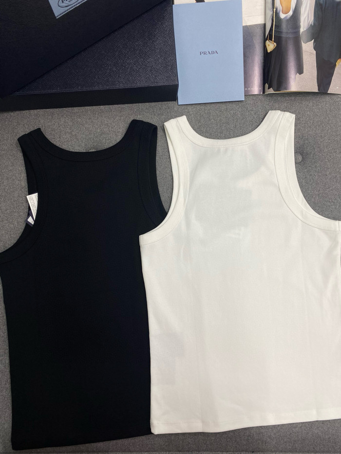 NIGO Prada Men's Summer Solid Color Logo Crew Neck Cotton Vest Top #nigo76535