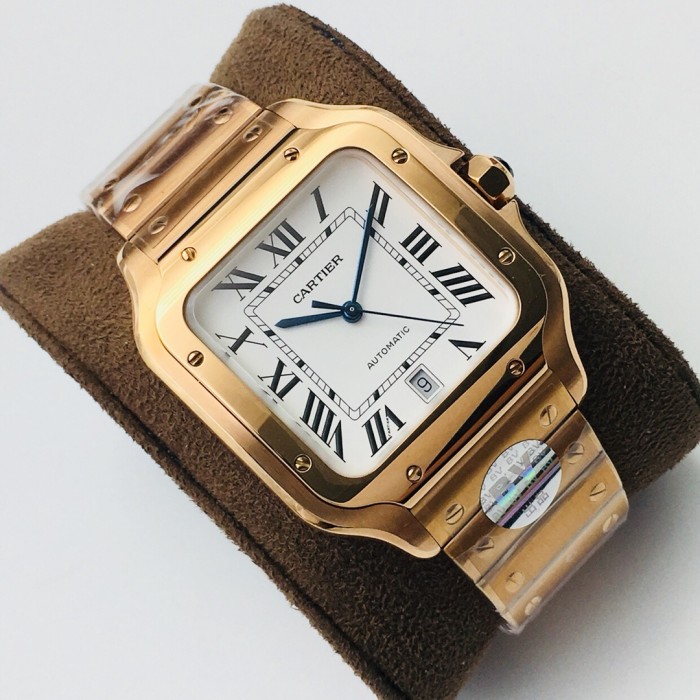 NIGO Cartier Santos De Cartier Watch Large Couple'S Watch Fashion Smartink Disassembly System Sapphire Cut Temperament Watch Accessories Thickness 9.08mm #nigo81214
