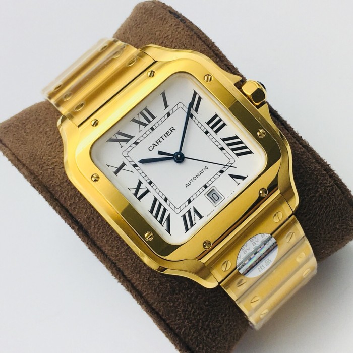 NIGO Cartier Santos De Cartier Watch Large Couple'S Watch Fashion Smartink Disassembly System Sapphire Cut Temperament Watch Accessories Thickness 9.08mm #nigo81214