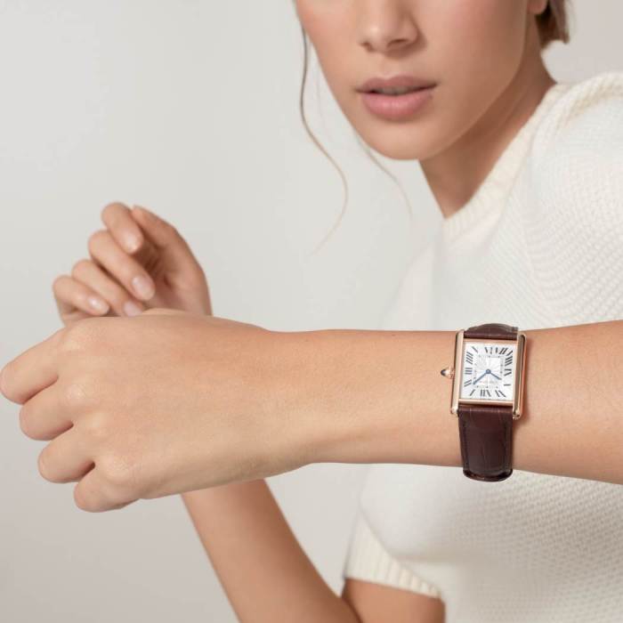 NIGO Cartier Tank Must De Cartier Watch Women's Large Gold And Silver Fashionable Temperament Watch #nigo81211