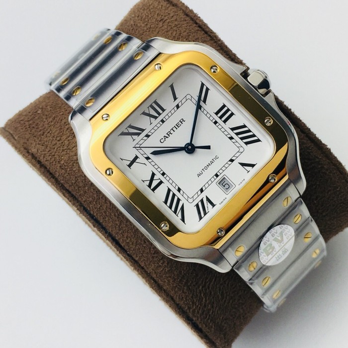NIGO Cartier Santos De Cartier Watch Large Couple'S Watch Fashion Smartink Disassembly System Sapphire Cut Temperament Watch Accessories Thickness 9.08mm #nigo81214