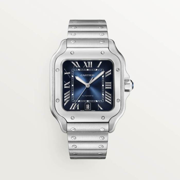 NIGO Cartier Santos De Cartier Watch Large Couple'S Watch Fashion Smartink Disassembly System Sapphire Cut Temperament Watch Accessories Thickness 9.08mm #nigo81214