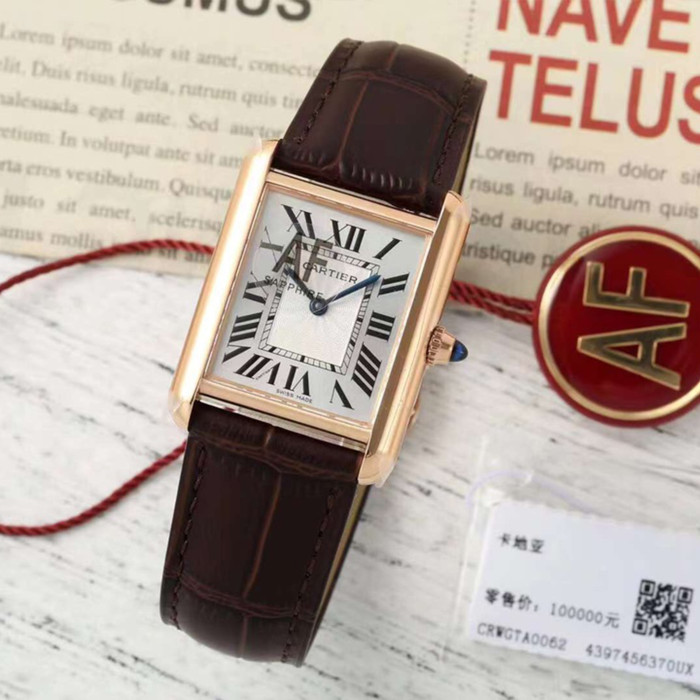 NIGO Cartier Tank Must De Cartier Watch Women's Large Gold And Silver Fashionable Temperament Watch #nigo81211