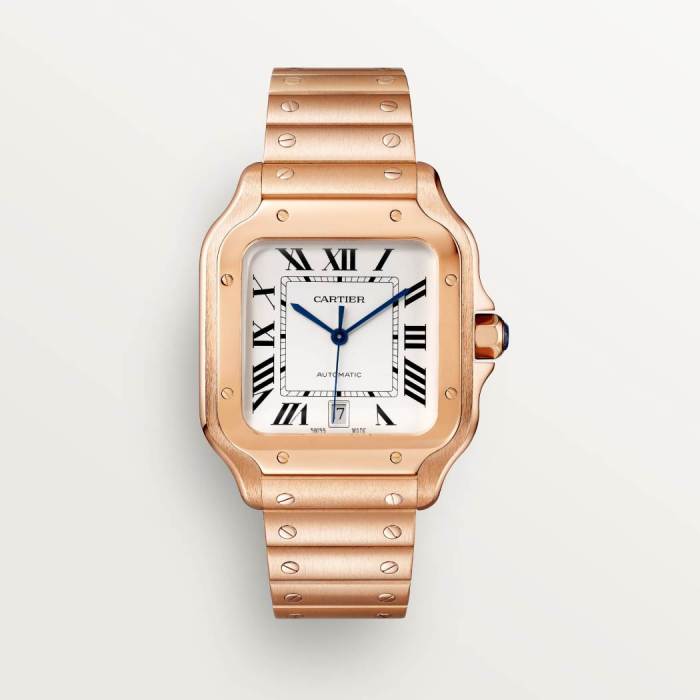 NIGO Cartier Santos De Cartier Watch Large Couple'S Watch Fashion Smartink Disassembly System Sapphire Cut Temperament Watch Accessories Thickness 9.08mm #nigo81214