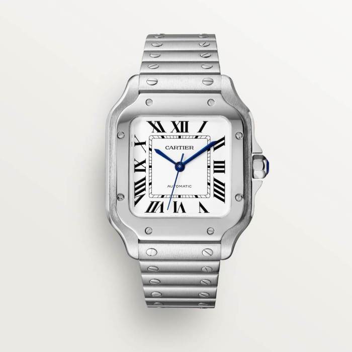 NIGO Cartier Santos De Cartier Watch Large Couple'S Watch Fashion Smartink Disassembly System Sapphire Cut Temperament Watch Accessories Thickness 9.08mm #nigo81214