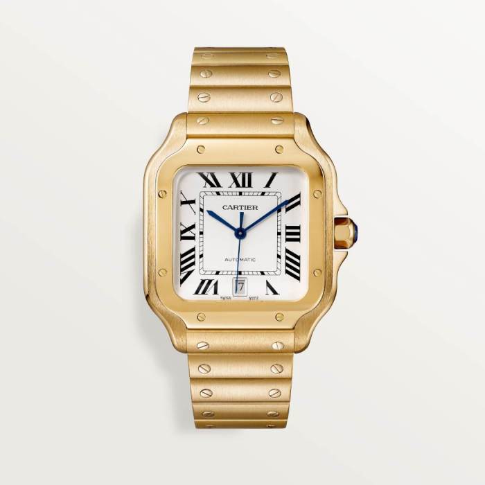 NIGO Cartier Santos De Cartier Watch Large Couple'S Watch Fashion Smartink Disassembly System Sapphire Cut Temperament Watch Accessories Thickness 9.08mm #nigo81214