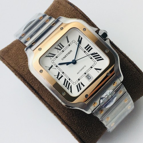 NIGO Cartier Santos De Cartier Watch Large Couple'S Watch Fashion Smartink Disassembly System Sapphire Cut Temperament Watch Accessories Thickness 9.08mm #nigo81214