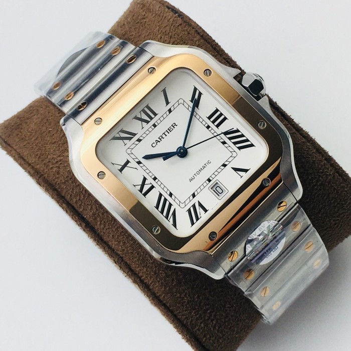 NIGO Cartier Santos De Cartier Watch Large Couple'S Watch Fashion Smartink Disassembly System Sapphire Cut Temperament Watch Accessories Thickness 9.08mm #nigo81214