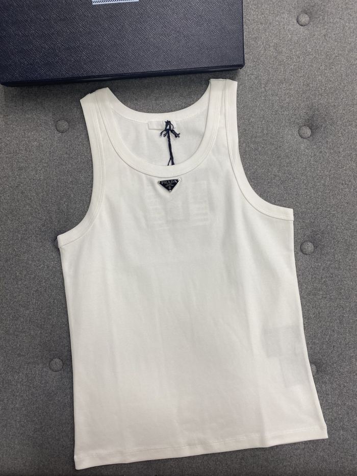 NIGO Prada Men's Summer Solid Color Logo Crew Neck Cotton Vest Top #nigo76535