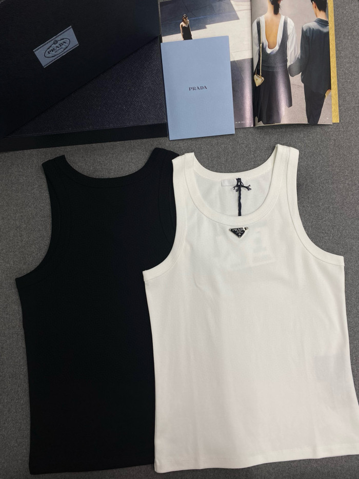 NIGO Prada Men's Summer Solid Color Logo Crew Neck Cotton Vest Top #nigo76535