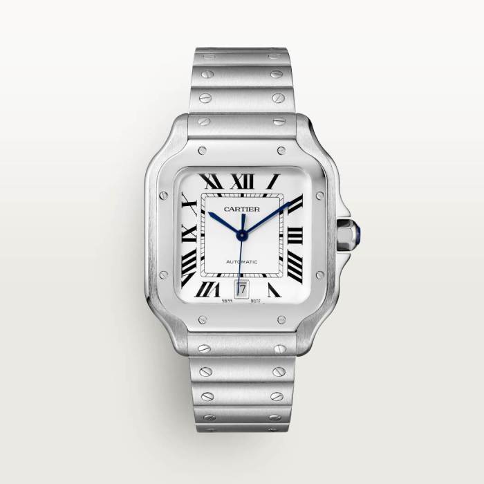 NIGO Cartier Santos De Cartier Watch Large Couple'S Watch Fashion Smartink Disassembly System Sapphire Cut Temperament Watch Accessories Thickness 9.08mm #nigo81214