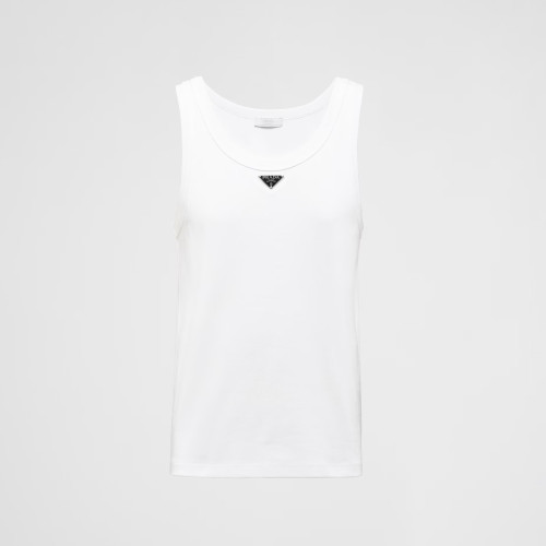 NIGO Prada Men's Summer Solid Color Logo Crew Neck Cotton Vest Top #nigo76535