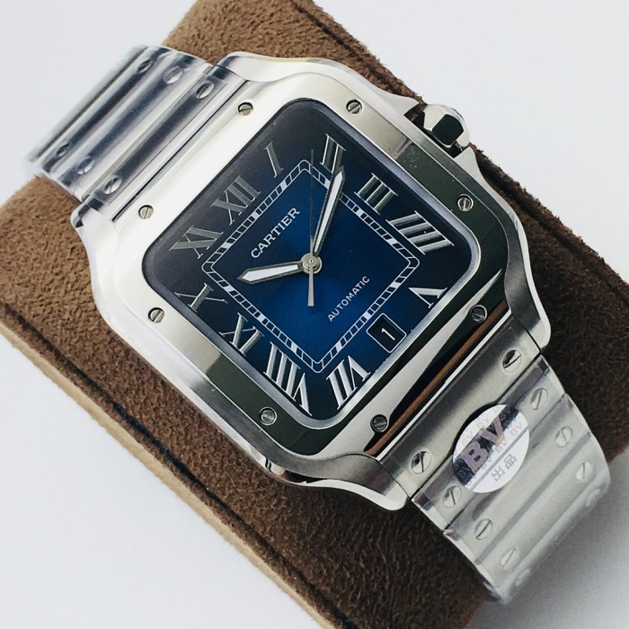 NIGO Cartier Santos De Cartier Watch Large Couple'S Watch Fashion Smartink Disassembly System Sapphire Cut Temperament Watch Accessories Thickness 9.08mm #nigo81214