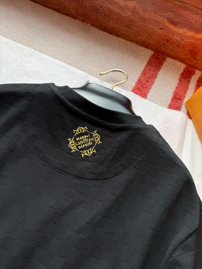 NIGO Louis Vuitton Men's Summer Solid Color Embroidered Letter Print Round Neck Cotton Short Sleeve T-Shirt #nigo76463
