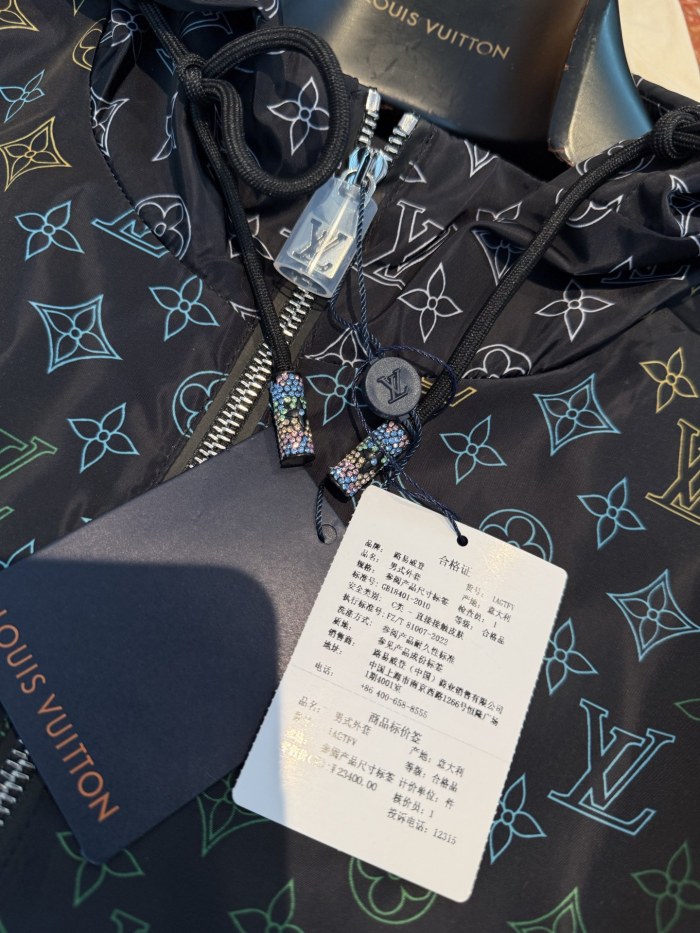 NIGO Louis Vuitton Men's And Women's Spring And Summer Gradient Rainbow Letters Printed Sunscreen Hooded Zipper Long Sleeved Jacket #nigo76558