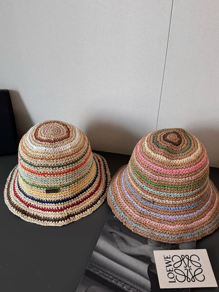 NIGO MiuMiu Women's Spring and Summer Rainbow Knit Fisherman's Hat Cap #nigo76551
