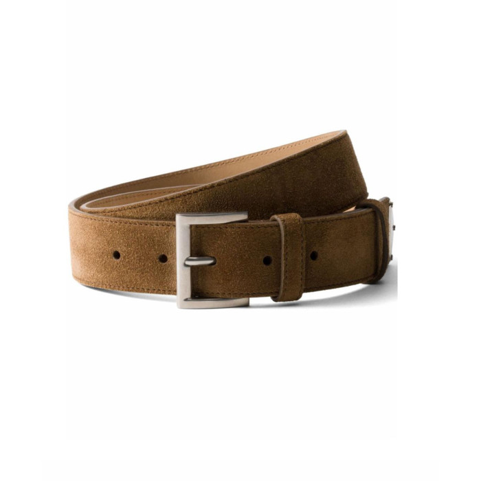 NIGO Prada Men's Suede Belt Silver Gold Rose Gold Logo Embellishment Jewelry Accessories #nigo81219