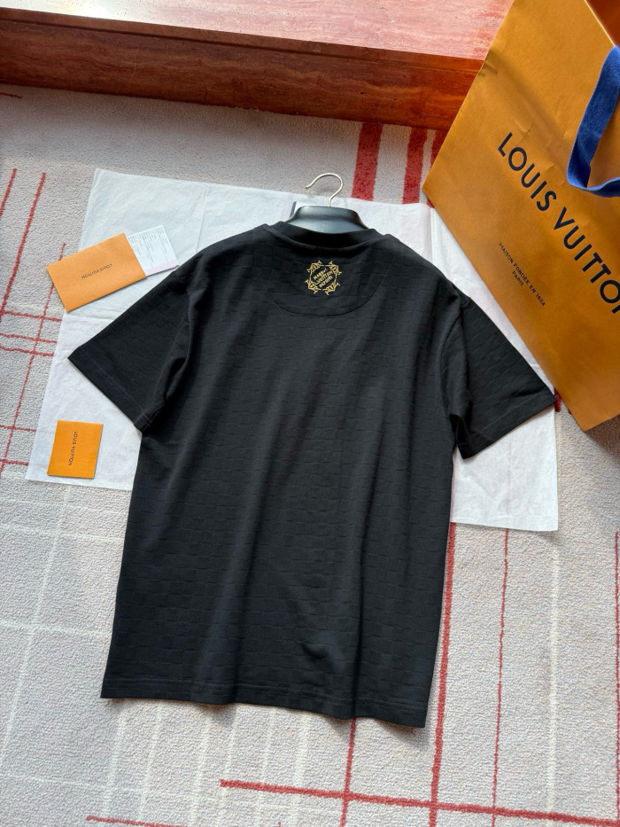 NIGO Louis Vuitton Men's Summer Solid Color Embroidered Letter Print Round Neck Cotton Short Sleeve T-Shirt #nigo76463
