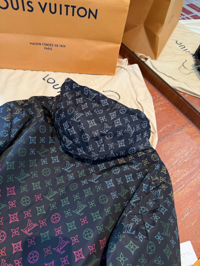 NIGO Louis Vuitton Men's And Women's Spring And Summer Gradient Rainbow Letters Printed Sunscreen Hooded Zipper Long Sleeved Jacket #nigo76558