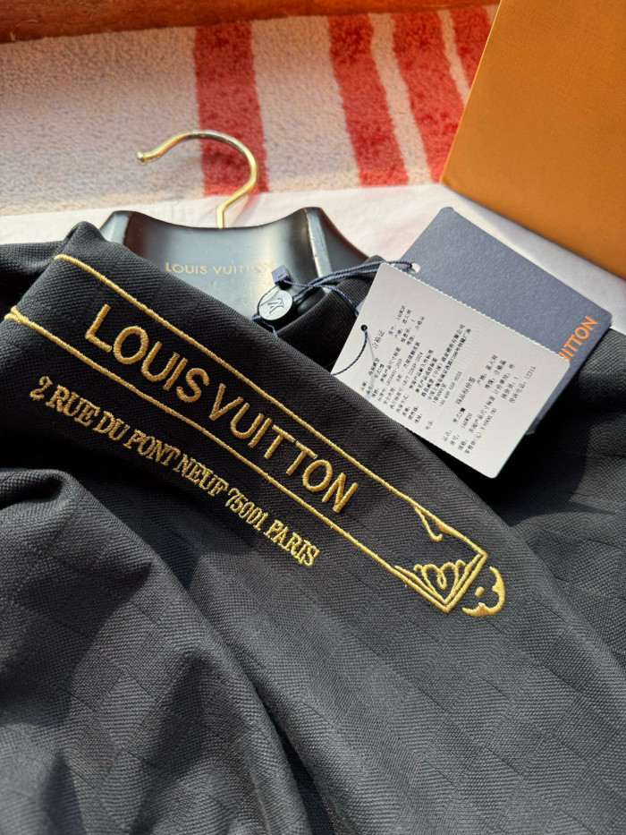 NIGO Louis Vuitton Men's Summer Solid Color Embroidered Letter Print Round Neck Cotton Short Sleeve T-Shirt #nigo76463