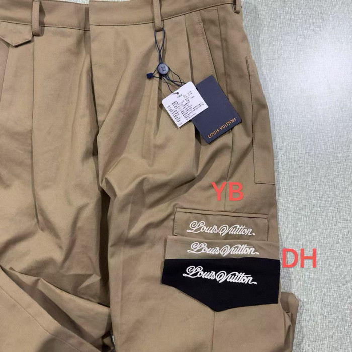 NIGO Louis Vuitton Men's Spring and Autumn Solid Color Embroidered Letter Printed Cotton Woven Fabric Casual Pants #nigo76567