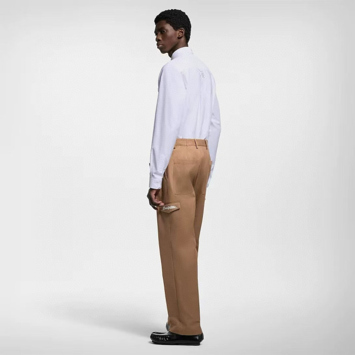 NIGO Louis Vuitton Men's Spring and Autumn Solid Color Embroidered Letter Printed Cotton Woven Fabric Casual Pants #nigo76567