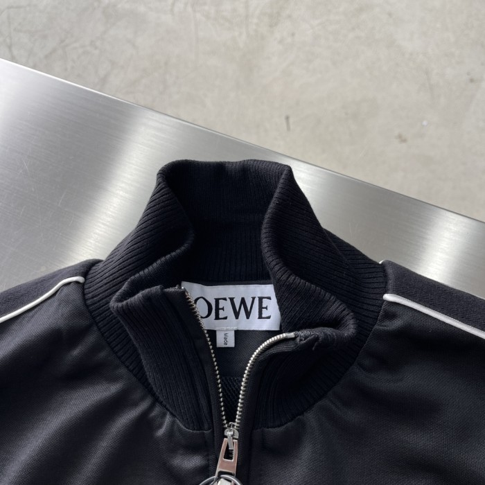 NIGO Loewe Men's Spring and Autumn Solid Color Logo Printed High Collar Loose Long Sleeve Zipper Jacket Drawstring Tie Casual Pants Suit Set #nigo76561