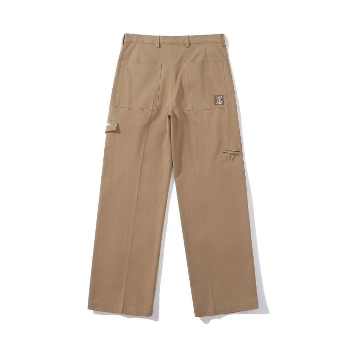 NIGO Louis Vuitton Men's Spring and Autumn Solid Color Embroidered Letter Printed Cotton Woven Fabric Casual Pants #nigo76567