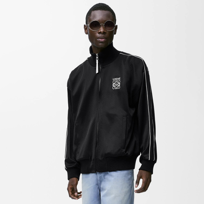 NIGO Loewe Men's Spring and Autumn Solid Color Logo Printed High Collar Loose Long Sleeve Zipper Jacket Drawstring Tie Casual Pants Suit Set #nigo76561