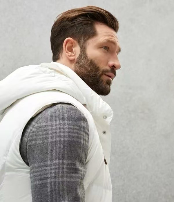 NIGO Brunello Cucinelli Men's Fall And Winter Single-Breasted Hooded Solid Color Fitted Down Vest Jacket #nigo81185