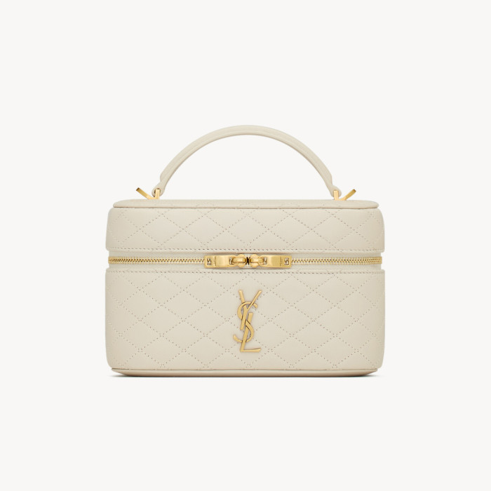 NIGO SAINT LAURENT GABY VANITY BAG Ladies Solid Color Detachable Adjustable Shoulder Strap Lambskin Shoulder Handbag Cosmetic Bag #nigo76574