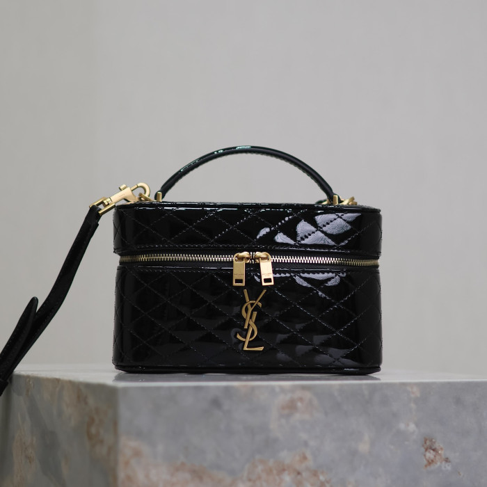 NIGO SAINT LAURENT GABY VANITY BAG Ladies Solid Color Detachable Adjustable Shoulder Strap Lambskin Shoulder Handbag Cosmetic Bag #nigo76574