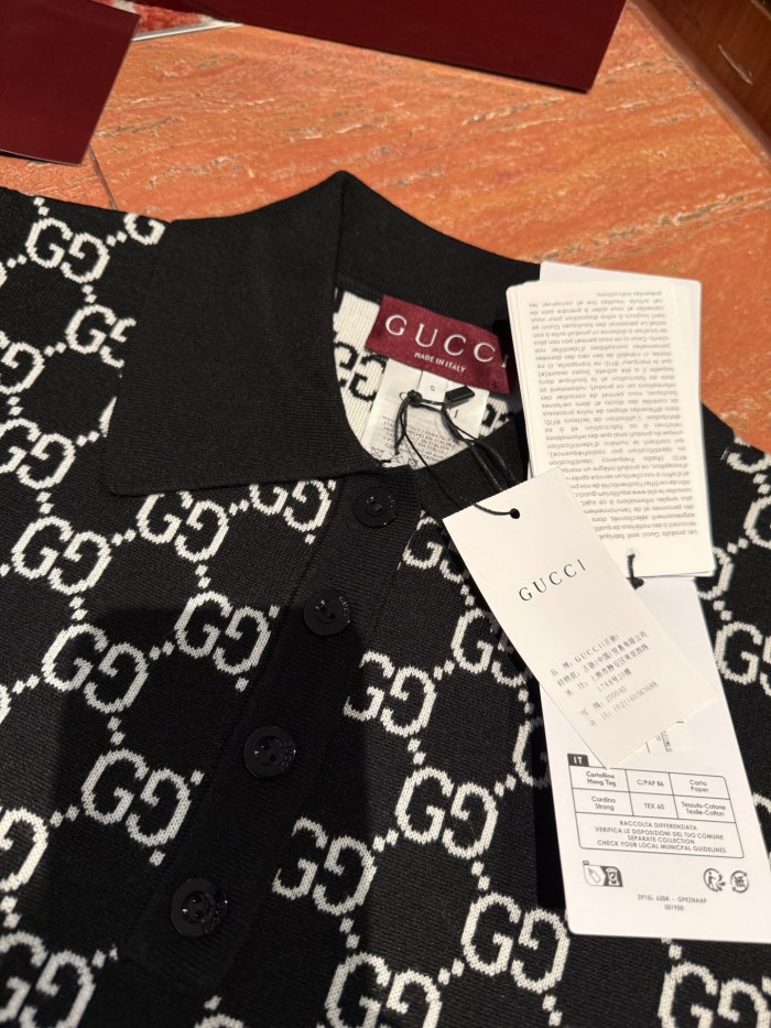 NIGO Gucci Women's Spring/Summer Solid Color Logo Jacquard Short Sleeve Polo Shirt T-Shirt #nigo76578