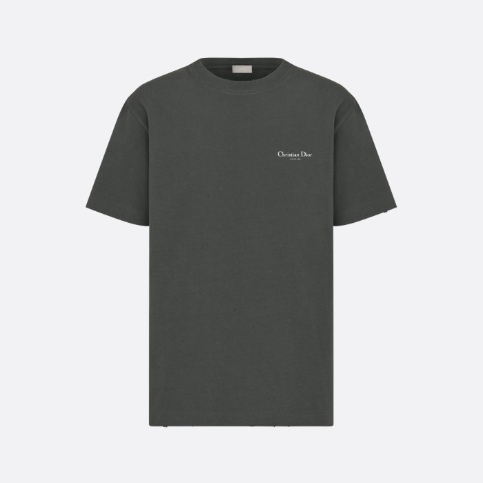 NIGO Dior Men's Summer Solid Color Floral Pattern Letter Print Round Neck Cotton Short Sleeve T-Shirt #nigo76577