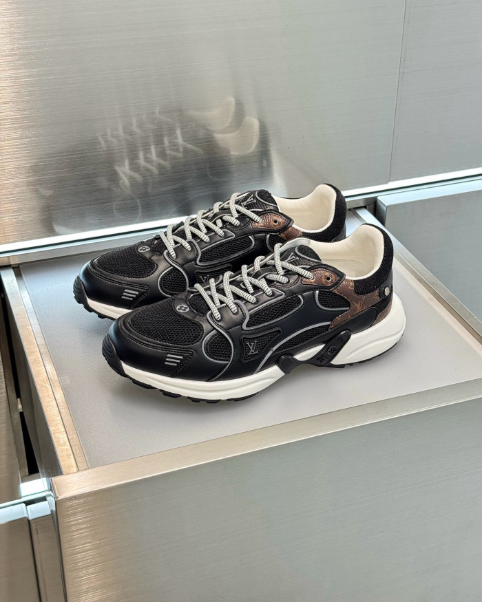 NIGO Louis Vuitton LV Olympia Men's And Women's Mesh Quilted Leather Low-top Lace-up Sneakers Shoes #nigo76581