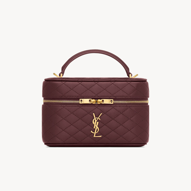 NIGO SAINT LAURENT GABY VANITY BAG Ladies Solid Color Detachable Adjustable Shoulder Strap Lambskin Shoulder Handbag Cosmetic Bag #nigo76574