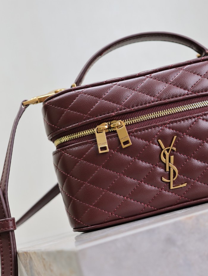 NIGO SAINT LAURENT GABY VANITY BAG Ladies Solid Color Detachable Adjustable Shoulder Strap Lambskin Shoulder Handbag Cosmetic Bag #nigo76574