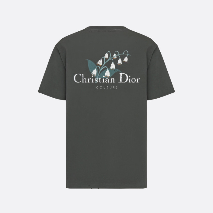 NIGO Dior Men's Summer Solid Color Floral Pattern Letter Print Round Neck Cotton Short Sleeve T-Shirt #nigo76577
