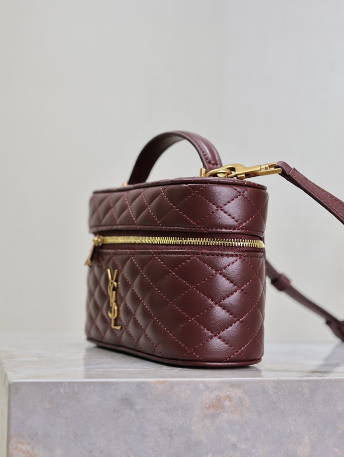 NIGO SAINT LAURENT GABY VANITY BAG Ladies Solid Color Detachable Adjustable Shoulder Strap Lambskin Shoulder Handbag Cosmetic Bag #nigo76574