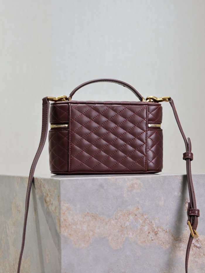 NIGO SAINT LAURENT GABY VANITY BAG Ladies Solid Color Detachable Adjustable Shoulder Strap Lambskin Shoulder Handbag Cosmetic Bag #nigo76574