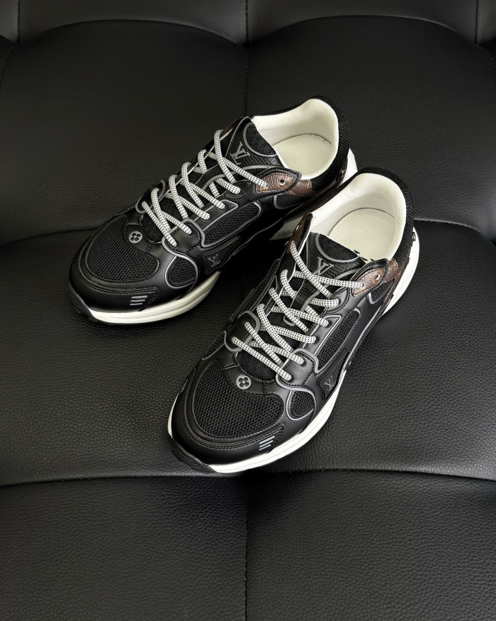 NIGO Louis Vuitton LV Olympia Men's And Women's Mesh Quilted Leather Low-top Lace-up Sneakers Shoes #nigo76581
