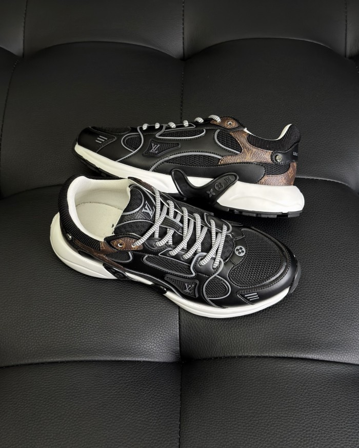 NIGO Louis Vuitton LV Olympia Men's And Women's Mesh Quilted Leather Low-top Lace-up Sneakers Shoes #nigo76581