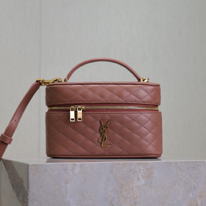 NIGO SAINT LAURENT GABY VANITY BAG Ladies Solid Color Detachable Adjustable Shoulder Strap Lambskin Shoulder Handbag Cosmetic Bag #nigo76574
