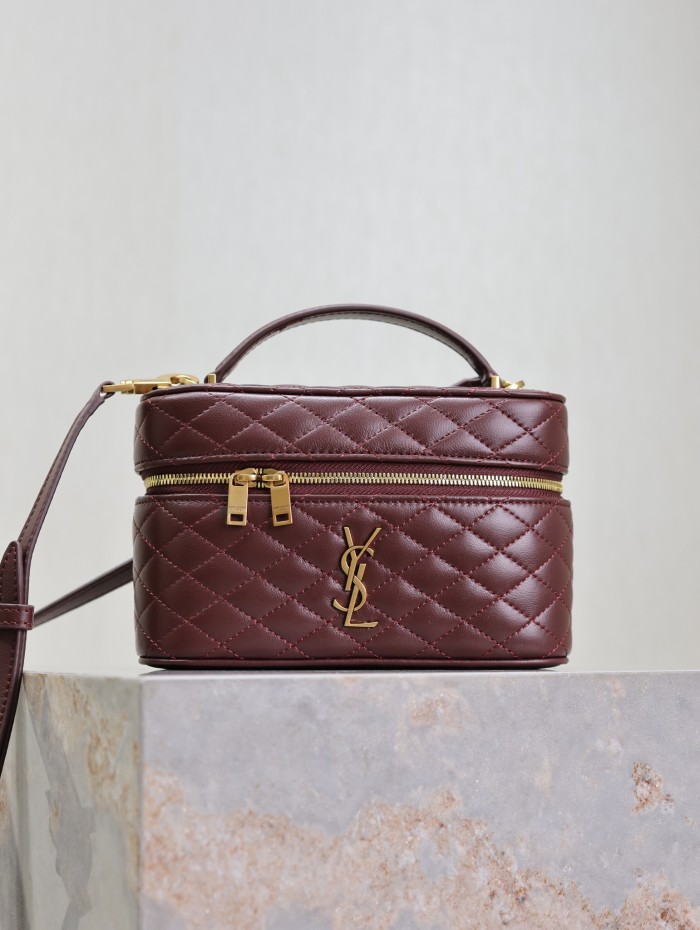 NIGO SAINT LAURENT GABY VANITY BAG Ladies Solid Color Detachable Adjustable Shoulder Strap Lambskin Shoulder Handbag Cosmetic Bag #nigo76574