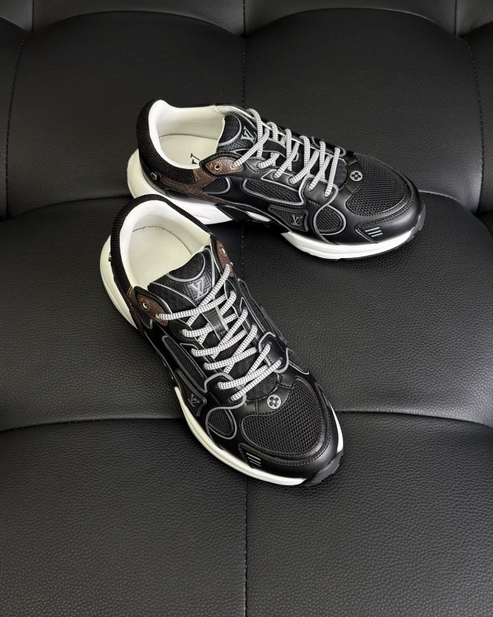NIGO Louis Vuitton LV Olympia Men's And Women's Mesh Quilted Leather Low-top Lace-up Sneakers Shoes #nigo76581