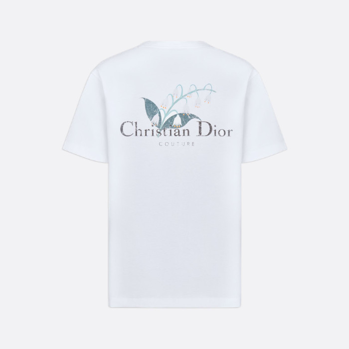 NIGO Dior Men's Summer Solid Color Floral Pattern Letter Print Round Neck Cotton Short Sleeve T-Shirt #nigo76577