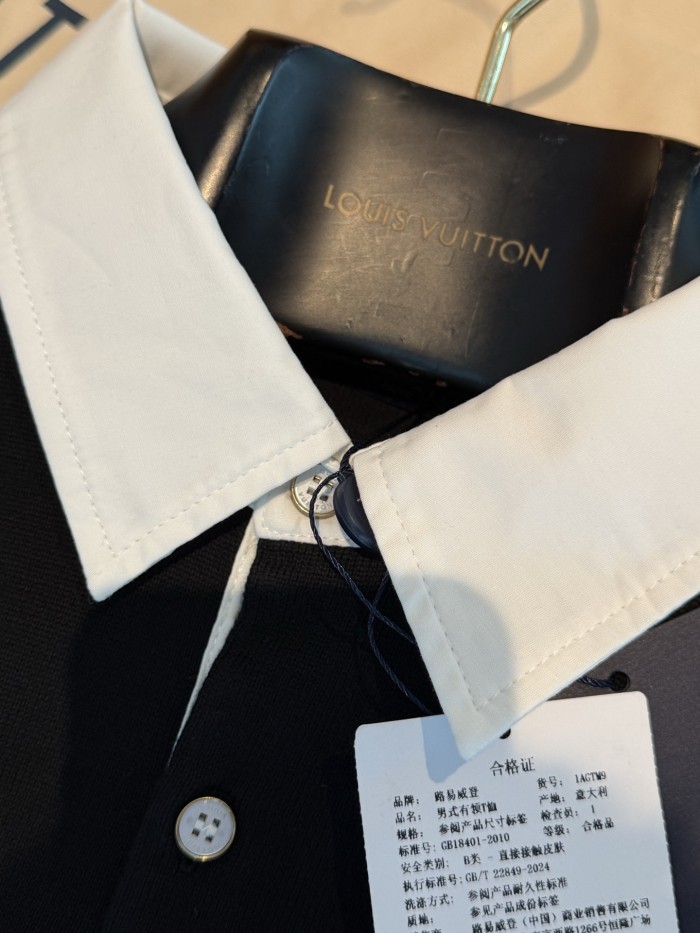 NIGO Louis Vuitton Men's Spring Summer Stripe Colour Block Long Sleeve Polo Neck Knit T-Shirt #nigo76619