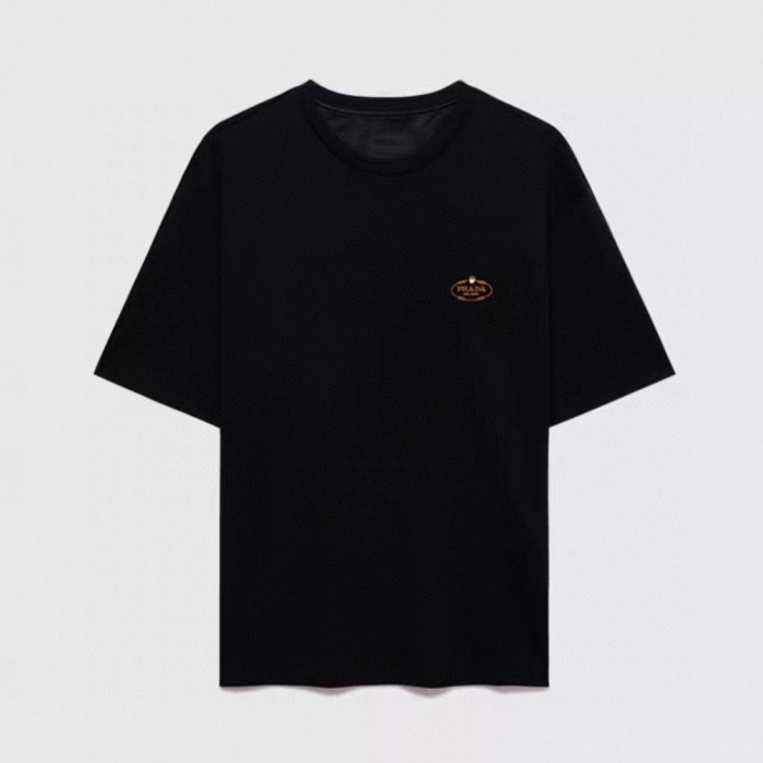 NIGO Prada Men's Summer Solid Colour Embroidered Logo Printed Round Neck Short Sleeve T-Shirt #nigo76621