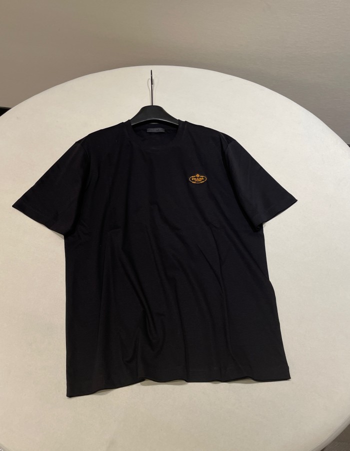 NIGO Prada Men's Summer Solid Colour Embroidered Logo Printed Round Neck Short Sleeve T-Shirt #nigo76621